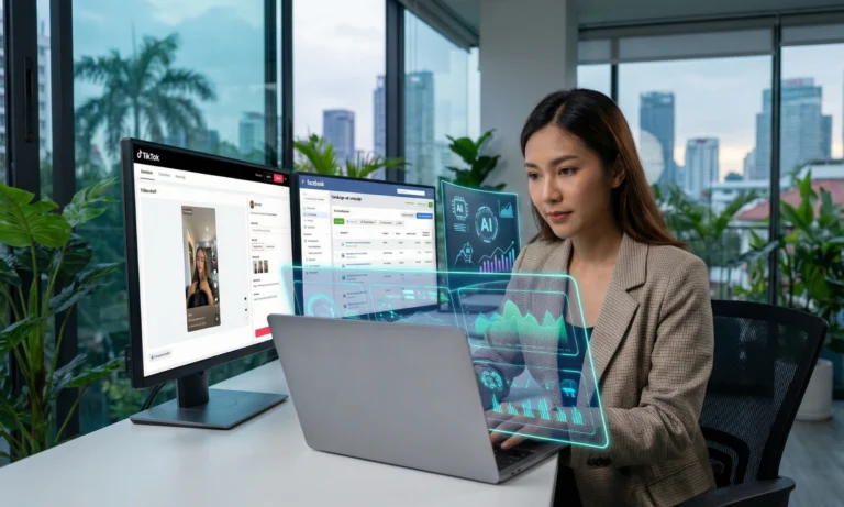 User using AI-generated creatives paid ads