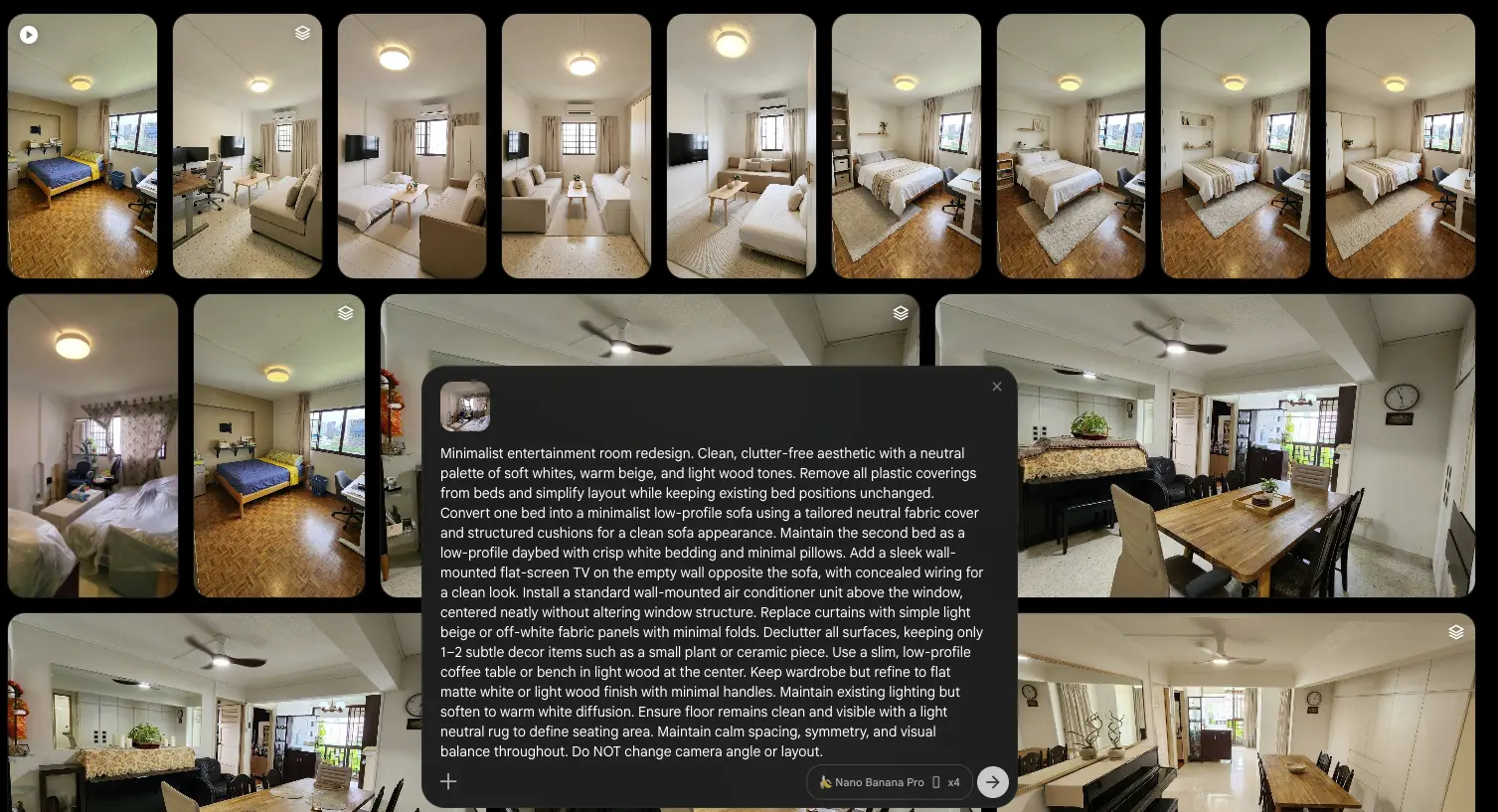 Flow and Prompt for redesigning images